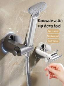 （安装说明：1. 清洁墙面；2. 打开吸盘盖，对准墙面；3. 合上盖子并向下按压。请注意：在光滑墙面上使用时，不建议用于乳胶漆墙面、水泥墙面、壁纸墙面或石膏墙面。）