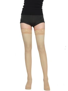 蕾丝高筒袜——夏季透明款式，多种色调，打造修长优雅腿型