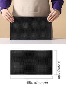 PVC 吧台垫 桌垫 过滤垫 吧台沥水垫 封切橡胶垫 矩形茶几沥水垫 厨房水槽沥水垫，水槽边防滑厨房垫，天然卫生的厨房必备品，适合家庭和厨房装饰，是您舒适的秋冬风格和圣诞装饰的一部分 - 彩色 - 查看 3