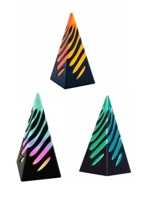 3D Printed Stress Relief Spinner Toy, Spiral 3D Structure Finger Spinning Toy With Dual Color Swirl, Christmas Gift,Fidget Toys,Fidget,Fidgets