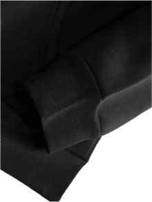 330g-430g, Sudadera Infantil Capucha para Hombre de 50% Poliéster y Algodón, Sudadera Informal Infantil Patrón Geométrico-Bolsillo Canguro, Lavable a Máquina-Elección Perfecta para las Estaciones de Primavera, Otoño e Invierno, Impresión Personalizada Fácil de Combinar - Negro - Ver 4