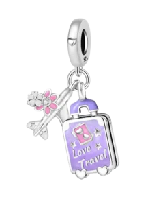 1pc Fashionable 925 Sterling Silver Shiny Heart Shaped Pendant, Suitable For Women Jewelry DIY Bracelet - Silver - View 17