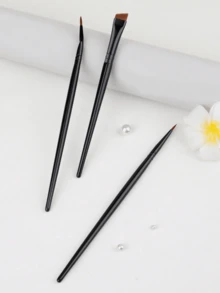 RANCAI 6件套精准斜角眼线刷套装，包含弯头眼线刷、细节刷、螺旋眉刷、斜角眉刷、扁平眼线刷和眼影刷 - 彩色 - 查看 3