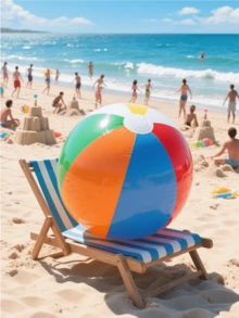 6 piezas de pelotas de playa inflables de arcoíris, juegos de agua de verano para exteriores, flotadores de piscina, accesorios de playa, flotadores de piscina - Multicolor - Ver 14