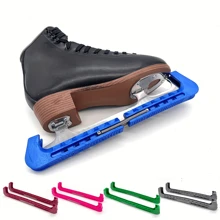 1 对可调节弹性冰鞋套，带保护刀片，稳定耐用，耐刮擦和生锈，有灰色、红色或蓝色可选，适用于在储存和运输过程中保护冰鞋，非常适合冰球鞋和花样滑冰鞋。 - 彩色 - 查看 2