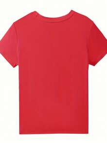 女士T恤 - 紅色 - 查看 2