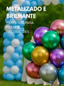 Metallic Balloon Balloon 25 Units - No. 9 Party Decoration