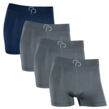Rafa Parize Kit Of 4 Men's Boxer Briefs RP Original Adult Premium - 3Gray/1Navy - View 1