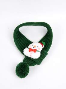 Christmas Pet Scarf - Dog And Cat Holiday Scarf, Santa Claus And Snowman Pattern, Hand-Wash Polyester Material, A Gift For Your Beloved Pet On This Festive Occasion Suitable For Small And Medium-Sized Dogs And Cats With A Neck Circumference Up To 13.78 Inches - Multicolor - View 13