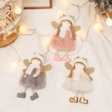 Christmas Decorative Hanging Ornaments, Santa Hat, Reindeer Antlers, Girl, Christmas Tree Decor, Small Pendant Home Decor Christmas Decorations Room Decor