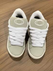 Traditional Men's Casual Tennis Shoes With Basic Straight Sole. - Xám - Xem 4