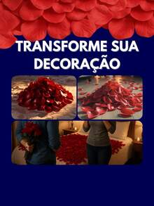 1000 Artificial Rose Petals For Romantic Parties - 紅色 - 查看 6