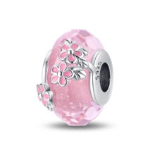 1 Piece Sterling Silver Luminous Charm Bead, Suitable For Original Bracelets, 100% 925 Pure Silver, Exquisite Style, Women's Jewelry Gift, Jewelry, Exquisite Snowflake Sky Blue Glass Cat Eyes, A Gift For Girls