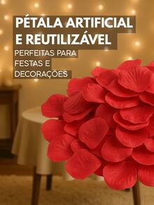 1000 Artificial Rose Petals For Romantic Parties - 紅色 - 查看 2