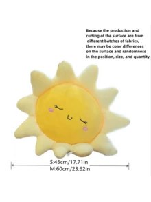 创意彩虹毛绒娃娃梦幻天空系列抱枕毛绒太阳云朵柔软靠垫装饰，圣诞节、感恩节、新年、生日礼物，趣味毛绒娃娃礼物，适合儿童、男孩和女孩 - 多色 - 查看 5