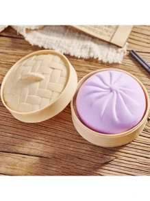 1/2pcs Dumpling Squishy Fidget Toy, Dumpling Stress Ball Steamed Stuffed Bun Squeezing Stress Relief Toy, Dough Balls Squishy Dumpling Fidget Sensory Decompression Toy White Squishy Bun Adult Gift