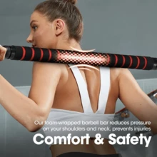 Juego de mancuernas de 20 kg, 3 en 1, juego de pesas ajustables para gimnasio en casa, gimnasio, entrenamiento, con barra de conexión para hombres y mujeres - Negro - Ver 5