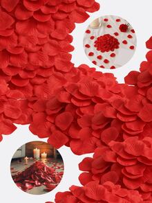 1000 Artificial Rose Petals For Romantic Parties - 紅色 - 查看 1