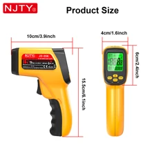 NJTY Temperature Gun, K-TYPE Infrared Thermometer Gun, Handheld Non-Contact High Temperature Gun, Suitable For Industrial, Cooking Tester, Pizza Oven, Car, HVAC, Barbecue Oven And Engine-Laser Surface Temperature Reader -58℉ To 1472℉
