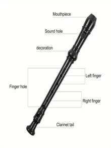 1pc Alto/Soprano Recorder For Beginners, 8-Hole Flute With Cleaning Rod, ABS Material Musical Instrument - Multicolor - View 9