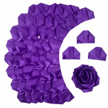 100 Piezas de Pétalos de Rosa de Cinta de Seda Hechos a Mano - Piezas Semiterminadas Perfectas para Rosas Eternas DIY, Ramos de Flores Eternas, Bouquets, 100 Piezas de Pétalos de Rosa de Cinta de Satén Premoldeados para el Día de San Valentín, Día de la Madre, Día del Padre, Aniversario, Boda, Cumpleaños, Fiesta, Compromiso, Graduaciones - Multicolor - Ver 17