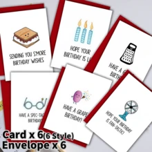 12 张有趣而独特的生日贺卡，带信封 - 适合任何人，包括感谢卡和礼品卡 - 独特的礼物、生日装饰、生日 - 均碼 - 查看 5