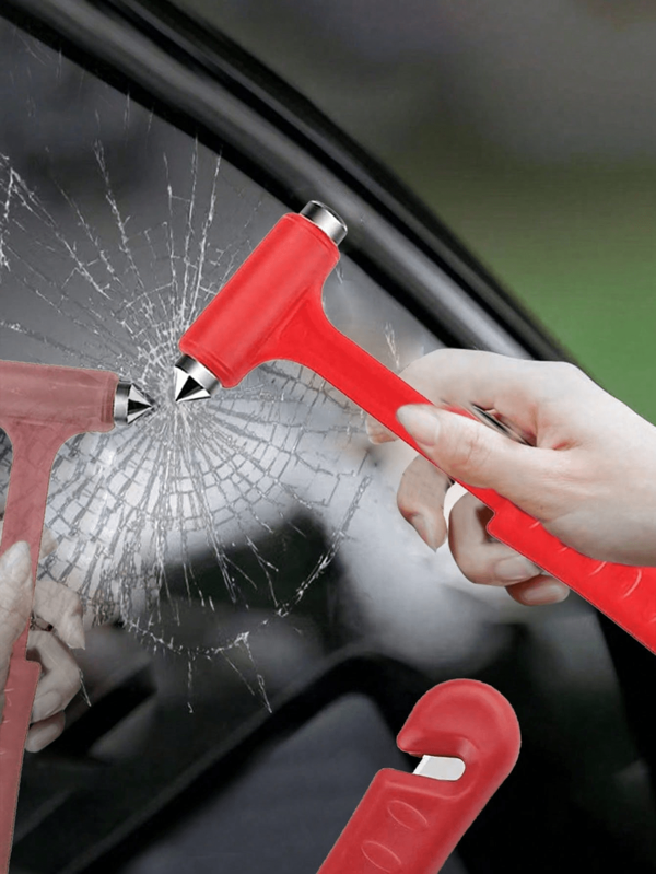 1 Piece Car Hammer, Auto Glass Breaker With Seat Belt Cutter, 2-In-1 Emergency Escape Tool, Long Handle Window Breaker For Disaster Rescue, Lifesaving Hammer For Car Accidents, Tools For Men