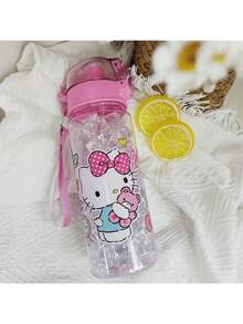 Sanrio 1 pièce, Bouteille d'eau de sport Sanrio 550ml hello kitty Cinnamoroll Kuromi - Bouteille d'eau de sport portable, étanche, isolée et pratique pour le voyage. Idéale pour le camping, la randonnée, le fitness, les activités de plein air et les cadeaux d'anniversaire
