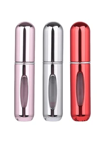 2 pièces Bouteille de parfum rose vif de 5 ml, bouteille de rangement de parfum, bouteille de vaporisateur rechargeable, bouteille de décantation de parfum, petite bouteille réutilisable