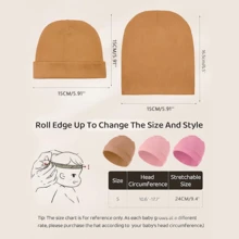 Binomata Set de 3 piezas para recién nacido: gorro, babero y paño de eructo, gorro de doble capa suave unisex para bebé, baberos absorbentes, paño de costilla fina resistente a manchas de leche, adecuado para bebés niños y niñas de 0 a 24 meses