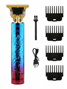 HIENA 2 件/套男士理发套装，配备 T9 刀片、LED 数字显示理发器和集成修剪工具套件，适合家庭使用（另有单个理发器选项） - 藍色 - 查看 8