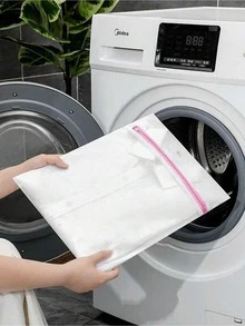 1pc/3pcs Laundry Mesh Bag - Large Washing Machine Bag For Underwear, Delicate Clothes & Summer Tops - trắng - Xem 4
