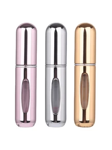 2 pièces Bouteille de parfum rose vif de 5 ml, bouteille de rangement de parfum, bouteille de vaporisateur rechargeable, bouteille de décantation de parfum, petite bouteille réutilisable