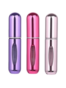 2 pièces Bouteille de parfum rose vif de 5 ml, bouteille de rangement de parfum, bouteille de vaporisateur rechargeable, bouteille de décantation de parfum, petite bouteille réutilisable
