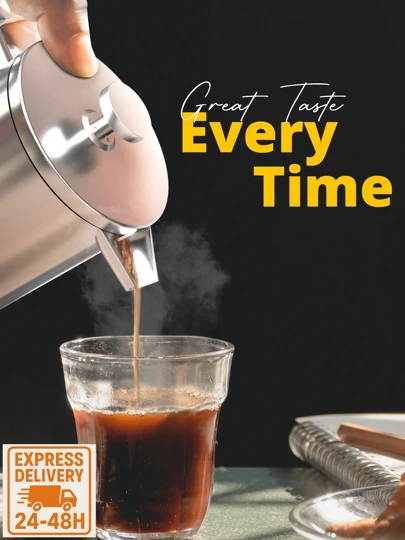 Kichly 34 Oz Stainless Steel French Press Coffee And Tea Maker [ EXPRESS DELIVERY ] – Double-Wall Insulated 1000 Ml Manual Coffee Brewer With Heat-Resistant Handle – Durable, Rust-Resistant, Fine Mesh Filter – Easy To Clean – Ideal For Home, Office & Travel – Silver / Blue