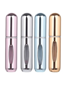 2 pièces Bouteille de parfum rose vif de 5 ml, bouteille de rangement de parfum, bouteille de vaporisateur rechargeable, bouteille de décantation de parfum, petite bouteille réutilisable