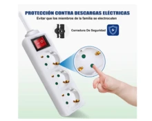 Regleta alargador de enchufes surtido de modelos para elegir Base Multiple Enchufes E Interruptor Cable 1,5m/3m/5m. 2enchufes/3enchufes/4enchufes Cables GRUESA FUERTE 3gx1,5mm De Cobre 3500-3680W Max Calidad de confianza.