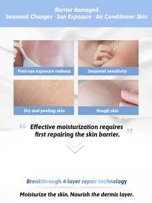 Vaseline Pro Derma Deep Nourishing Repair Cream, 4X Repair, Deep Nourishment, Moisturizing And Hydrating, Repairing Skin Barrier, Containing Probiotic Extract, Powerful Moisturizing Formula, Ceramide, 4 Types Of Hyaluronic Acid, Soothing And Protective, For Face And Body, Suitable For Dry And Sensitive Skin, Daily Care - Repair Cream - 查看 2