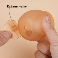 2 peças/1 peça 60ml/2,03oz Conjunto de Mamadeira Miniatura de Silicone para Bebê + Bico de Silicone, Imita a Amamentação, Mamadeira Anti-Cólica, Silicone Macio para Recém-Nascidos, Ótimo Presente para Recém-Nascidos - Multicolorido - Visão 6