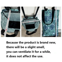 1pc Large Capacity Foldable Shopping Cart Bag (With Handle Design, More Convenient), Durable Oxford Cloth Material, Portable Hand Truck, Load Capacity 20kg, Square Design, With Wrist Strap, Suitable For Graduation Season, Suitable For Supermarket Shopping, With Wheels, Can Be Pulled