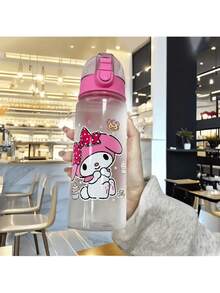 Sanrio 1 pièce, Bouteille d'eau de sport Sanrio 550ml hello kitty Cinnamoroll Kuromi - Bouteille d'eau de sport portable, étanche, isolée et pratique pour le voyage. Idéale pour le camping, la randonnée, le fitness, les activités de plein air et les cadeaux d'anniversaire