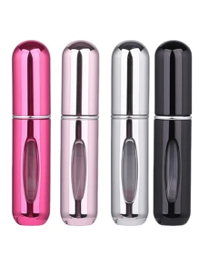 2 pièces Bouteille de parfum rose vif de 5 ml, bouteille de rangement de parfum, bouteille de vaporisateur rechargeable, bouteille de décantation de parfum, petite bouteille réutilisable