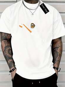 Camiseta Masculina AMERICA THE BEAUTIFUL Blusa Estampada 100% Algodão basica manga curta - Branco - Visão 1