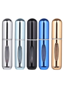 2 pièces Bouteille de parfum rose vif de 5 ml, bouteille de rangement de parfum, bouteille de vaporisateur rechargeable, bouteille de décantation de parfum, petite bouteille réutilisable
