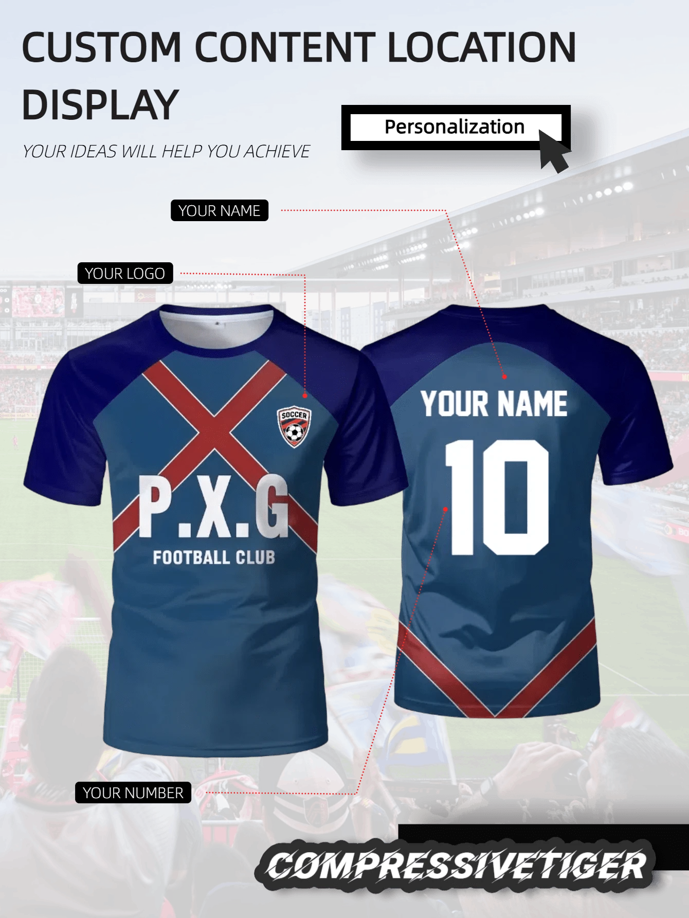 Customizable P.X.G Blue Lock Japanese Anime Jersey Football Uniform No.9 Rin Shidou Cosplay T Shirts Men's And Women's Casual Sports Tops Personalized Name & Number Print Front/Back, Quick-Dry Breathable For Football, Volleyball, Gym - Spring/Summer Wear. Halloween, Thanksgiving, Christmas And New Year Gifts - Blue - View 1