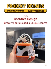 Brelok do kluczy w kształcie pluszowej drzemki Crayon Shin-Chan z pętelką do zawieszania, uroczy wzór z postacią z kreskówki, miękki pluszowy materiał, wykwintne wykonanie, kreatywne łóżeczko i ubranko do spania, idealny prezent dla fanów anime w każdym wieku, nadaje się do codziennego użytku, do kolekcji, na przyjęcia, dodaje radości i uroku Twojemu życiu. - Wielokolorowe - Zobacz 4