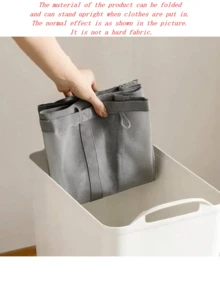 1个大容量可折叠脏衣篮 - 超便携、节省空间、多功能浴室洗衣篮，适用于家庭卧室衣物整理收纳，网篮，收纳袋 - 非常适合存放脏衣服，保持卧室整洁