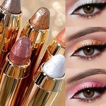 6 Highlighter Eyeshadow Pencils, Glitter Sequins, Contour Double-Ended Eyeshadow Sticks, Lazy Eyeshadow Makeup