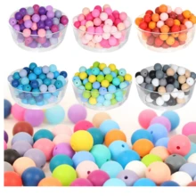 Silicone Beads 9/12/15mm Gritty Transparent - 105pcs DIY Jewelry Making Beads For Bracelets, Necklaces, Keychains, Shockproof & Durable Craft Beads