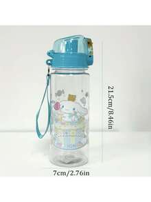 Sanrio 1 pièce, Bouteille d'eau de sport Sanrio 550ml hello kitty Cinnamoroll Kuromi - Bouteille d'eau de sport portable, étanche, isolée et pratique pour le voyage. Idéale pour le camping, la randonnée, le fitness, les activités de plein air et les cadeaux d'anniversaire